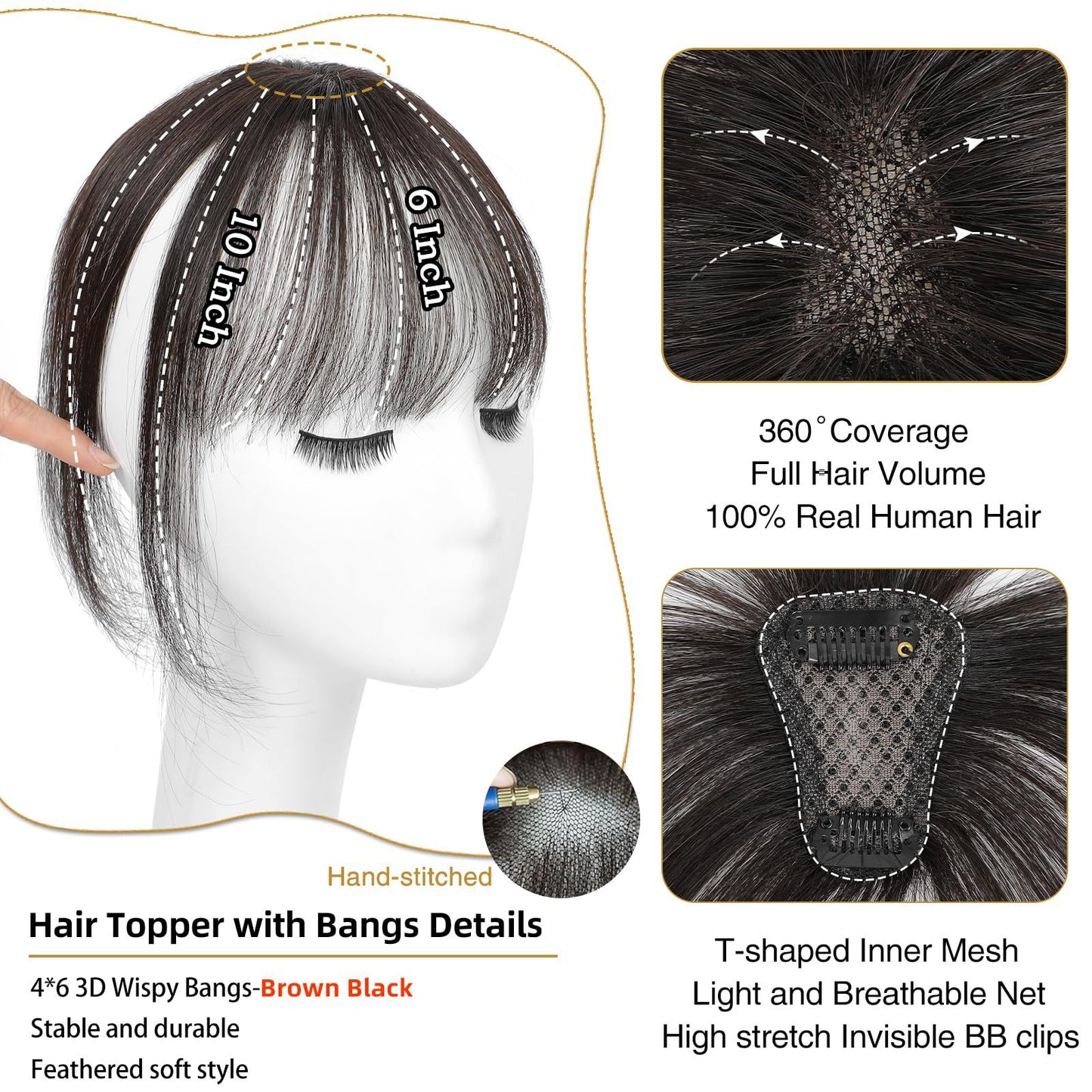 Piece Hand-woven Straight Real Human French Wig