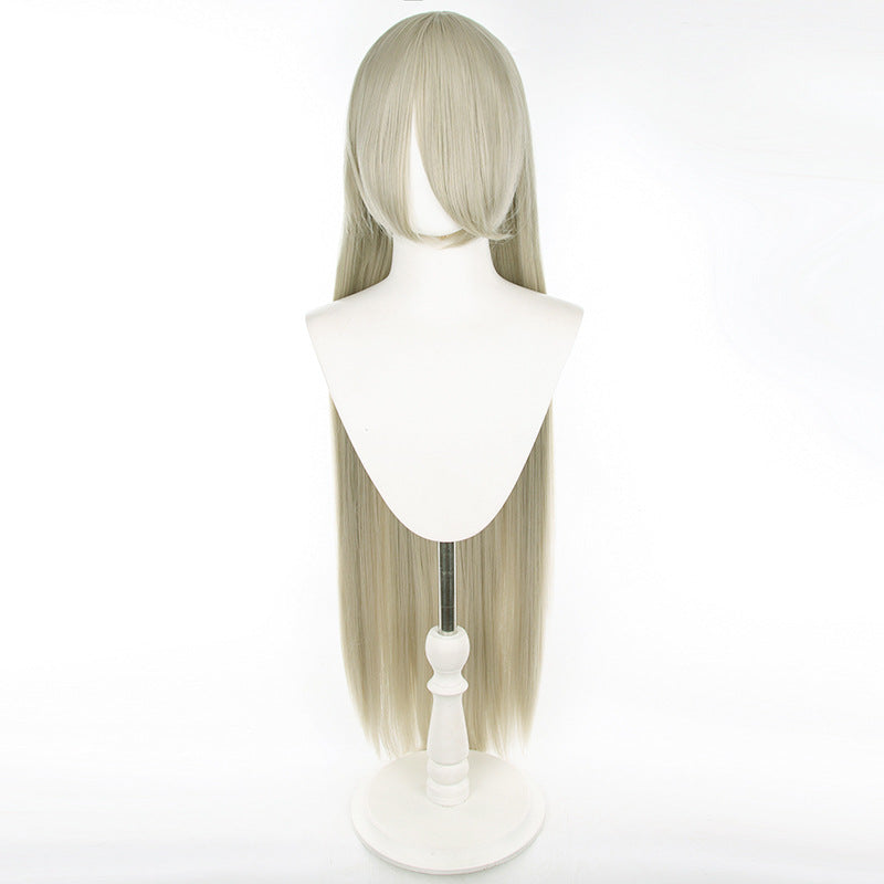 Universal Anime Long Straight Hair Mao Style Fiber Cos Wig
