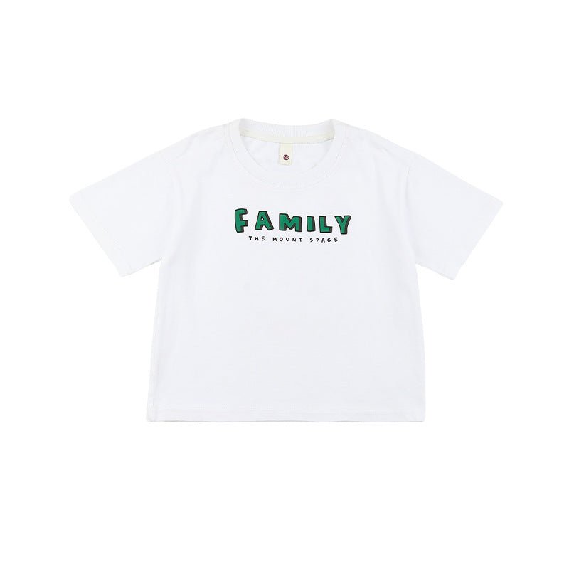 Children's Short-sleeved Summer Family Clothes Cotton Coat Children's T-shirt