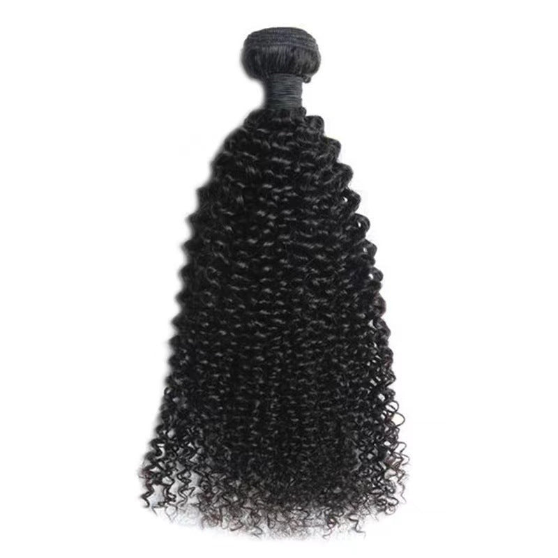 Human Extension Band Natural Color Straight Real Hair Wig