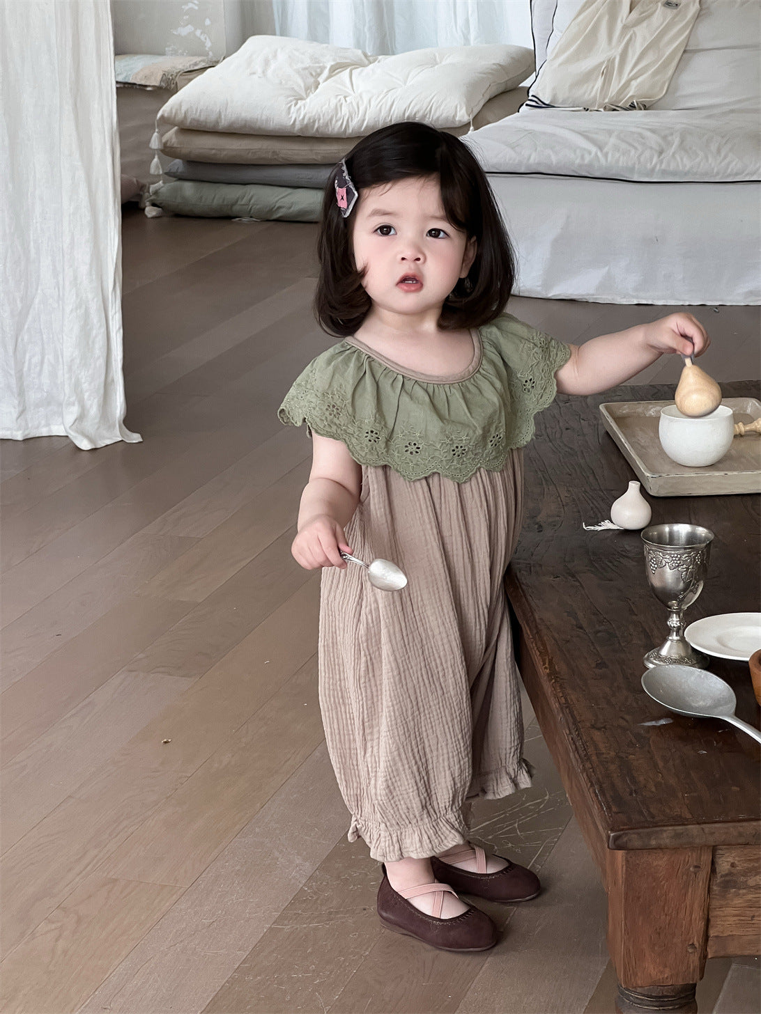 Children's Thin Clothing Princess Style Romper Korean Jumpsuit, Climbing Suit