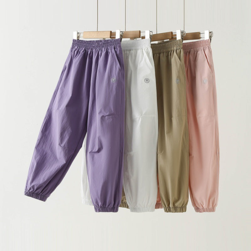 Children's Summer Casual Straight Skinny Boy Medium Big Thin Outdoor Children's Pants