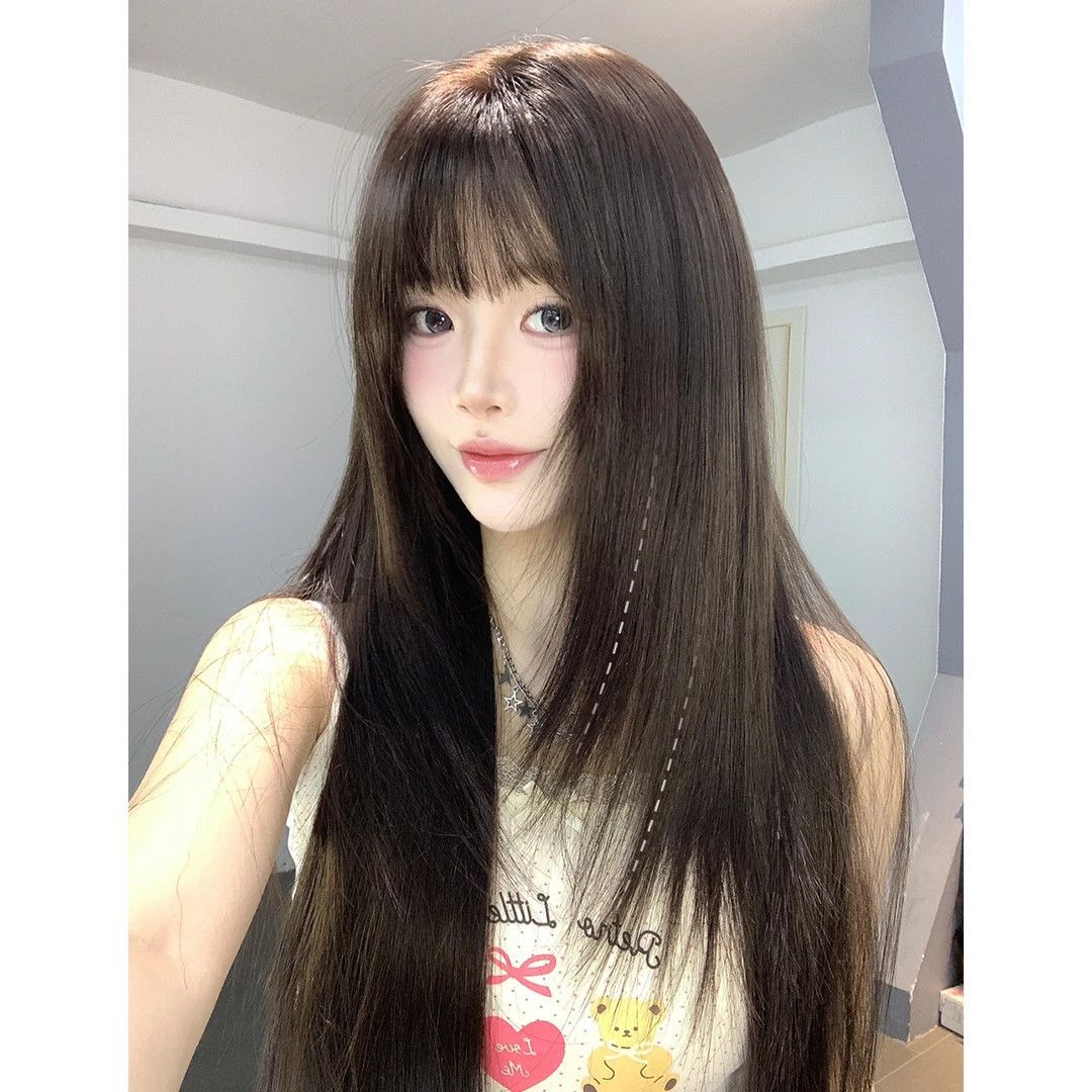 Generation Goddess Female Upgrade Hair Fashion Inner Buckle High Level Long Straight Wig