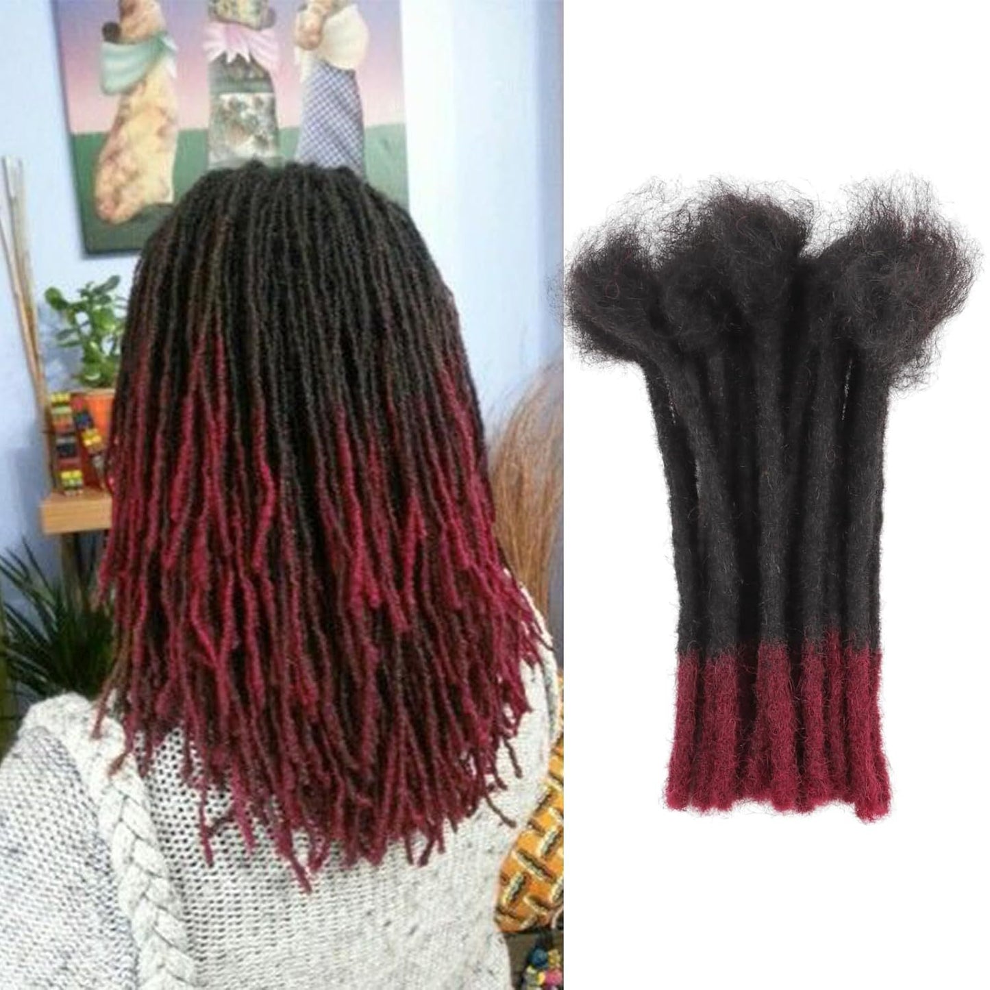 Human Dreadlocks Hand Rub African Head Real Hair Wig