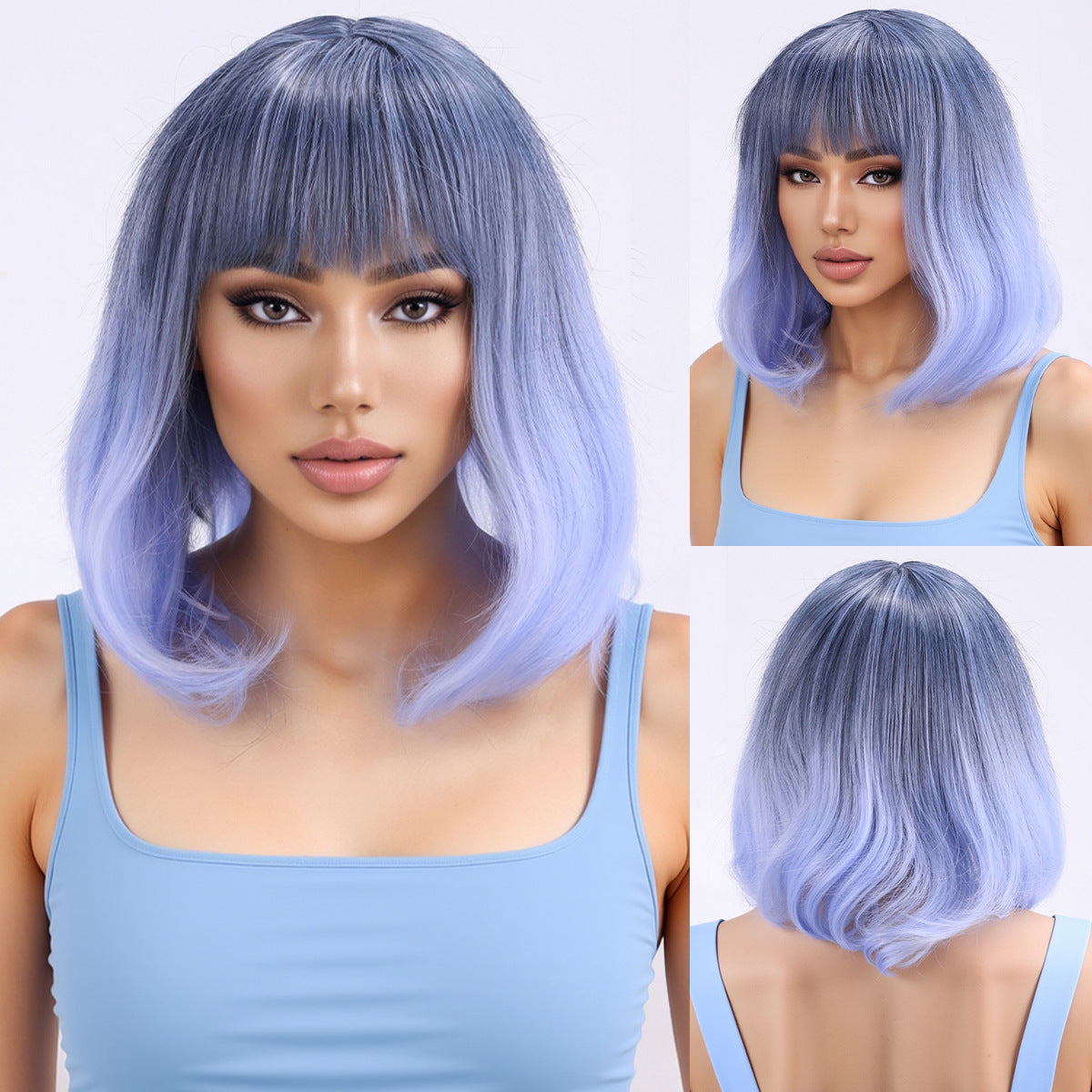 Fluffy Face Shaving Big Wave Chemical Fiber Head Cover My Wig Long Curls