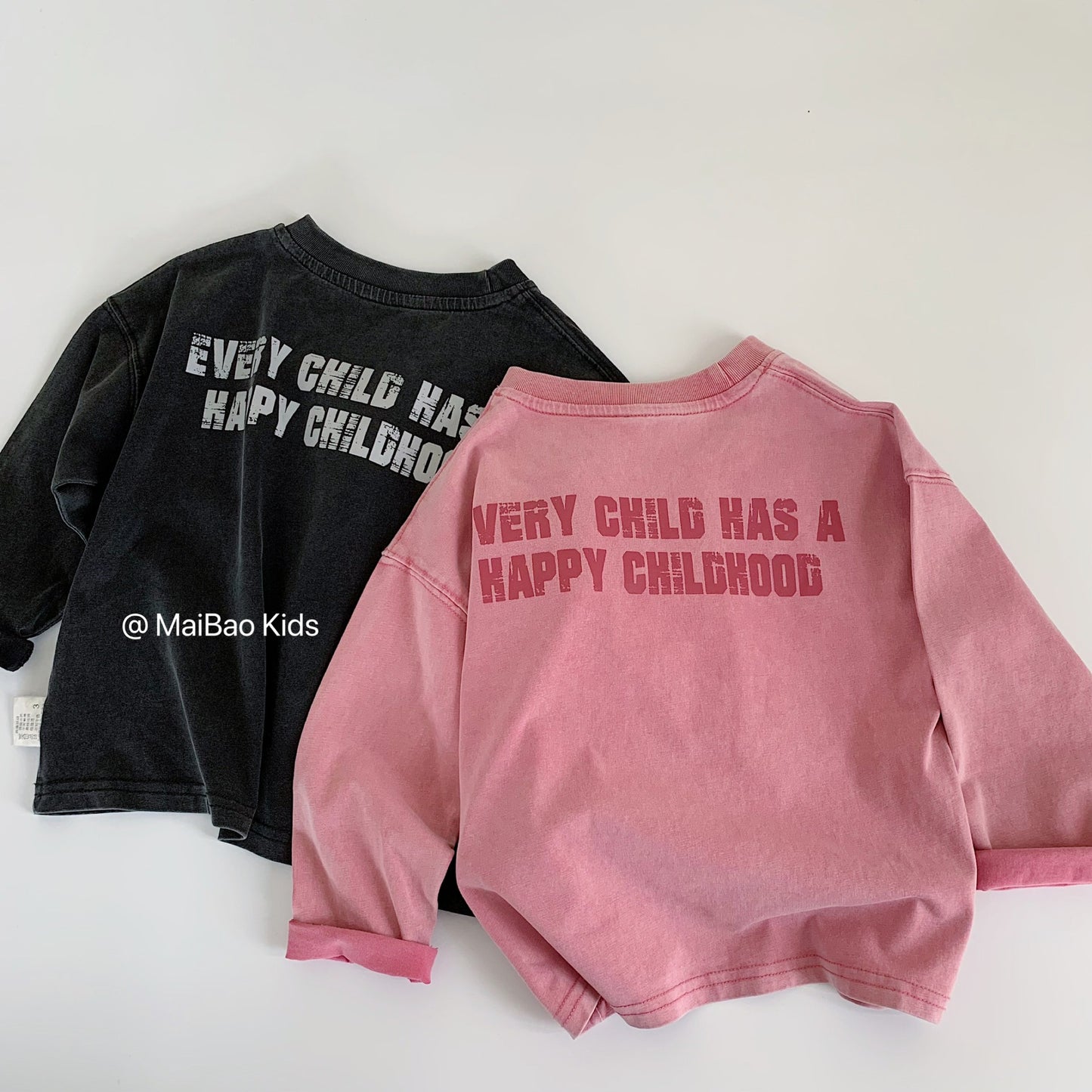 Children's Korean Style Boys Letter Loose Round Neck Bottoming Shirt Children's T-shirt