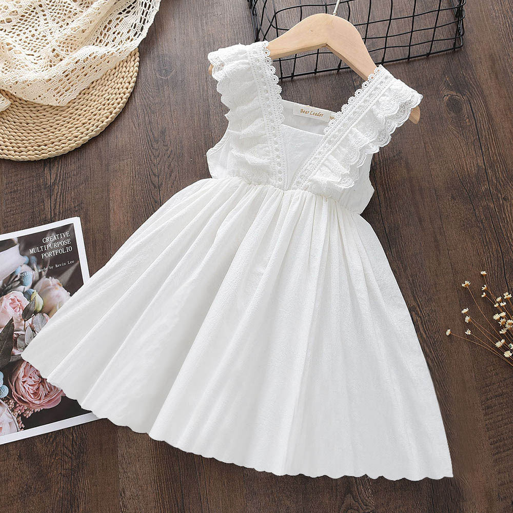 Korean Style Fashionable Lace Summer Thin Vest Children's Dress
