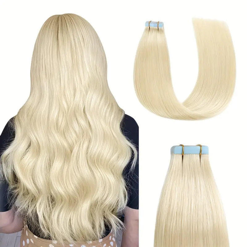 Pretty Real Hair Seamless Extension Film Wig