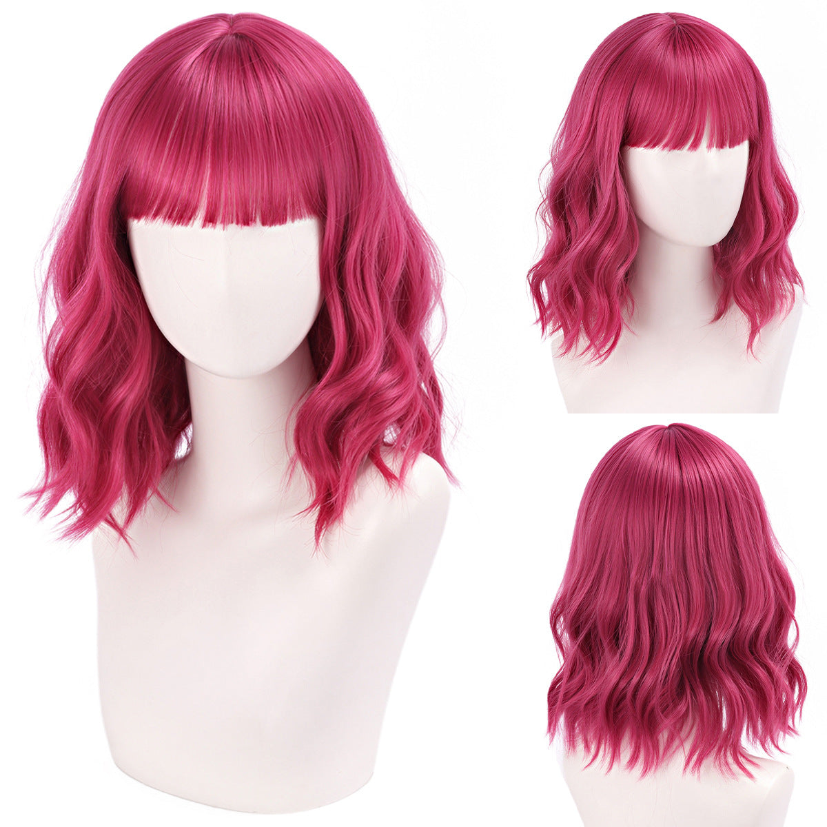 Versatile Comfortable Fringe Festival Water Ripple Wig Short Curly Hair