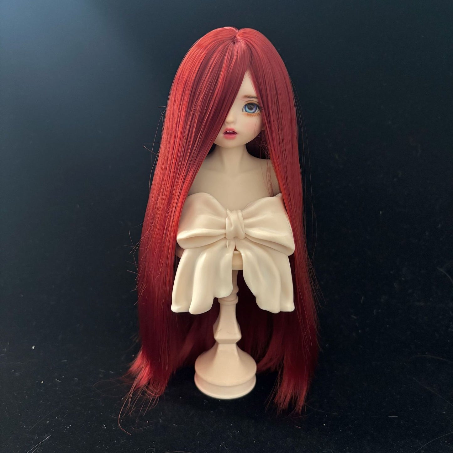 Points Soft Silk Long Bangs Straight Hair Cover Blank Cos Wig