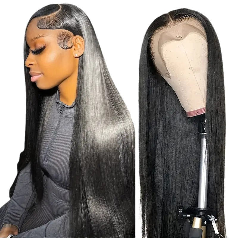 Fashion Hair African Inch Front Lace Long Straight Wig