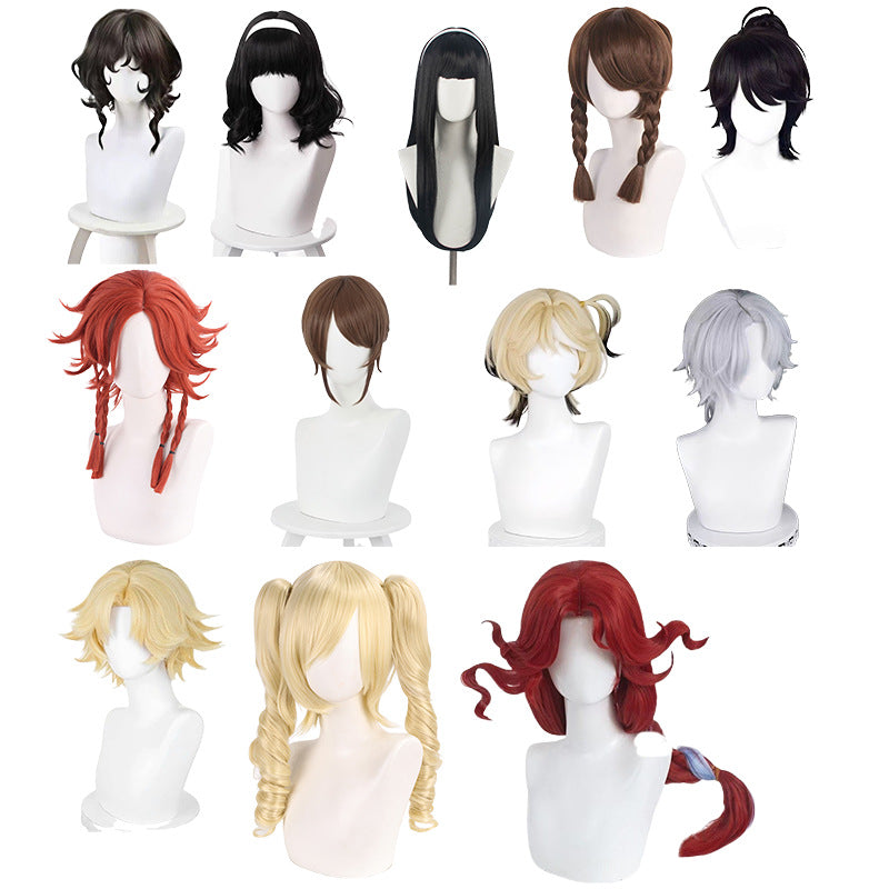 Egg Puff Party Double Ponytail Linkage Simulation Cos Wig
