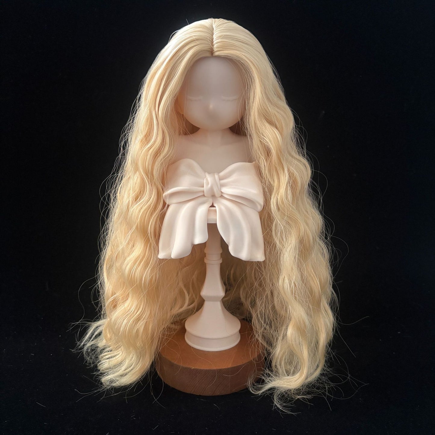 Split Hair Soft Silk Small Curls Water Ripple Cos Wig