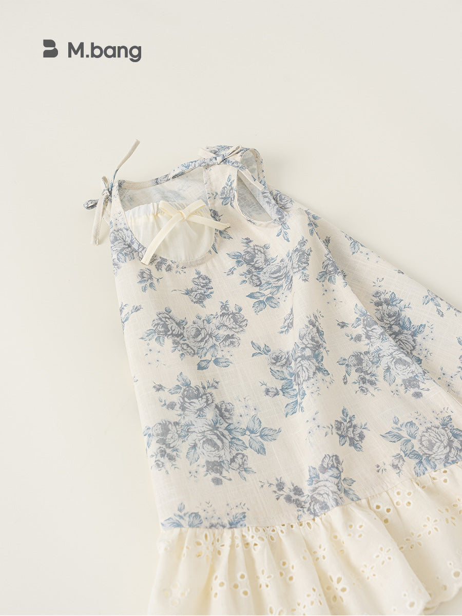 Children's Sundress Summer Small Sleeveless Floral Sweet Children's Dress