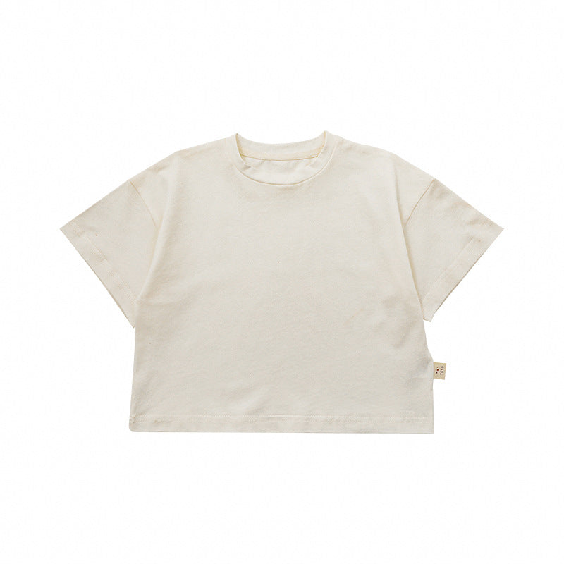 Children's Clothing Solid Color Simple Short-sleeved Leisure Children's T-shirt