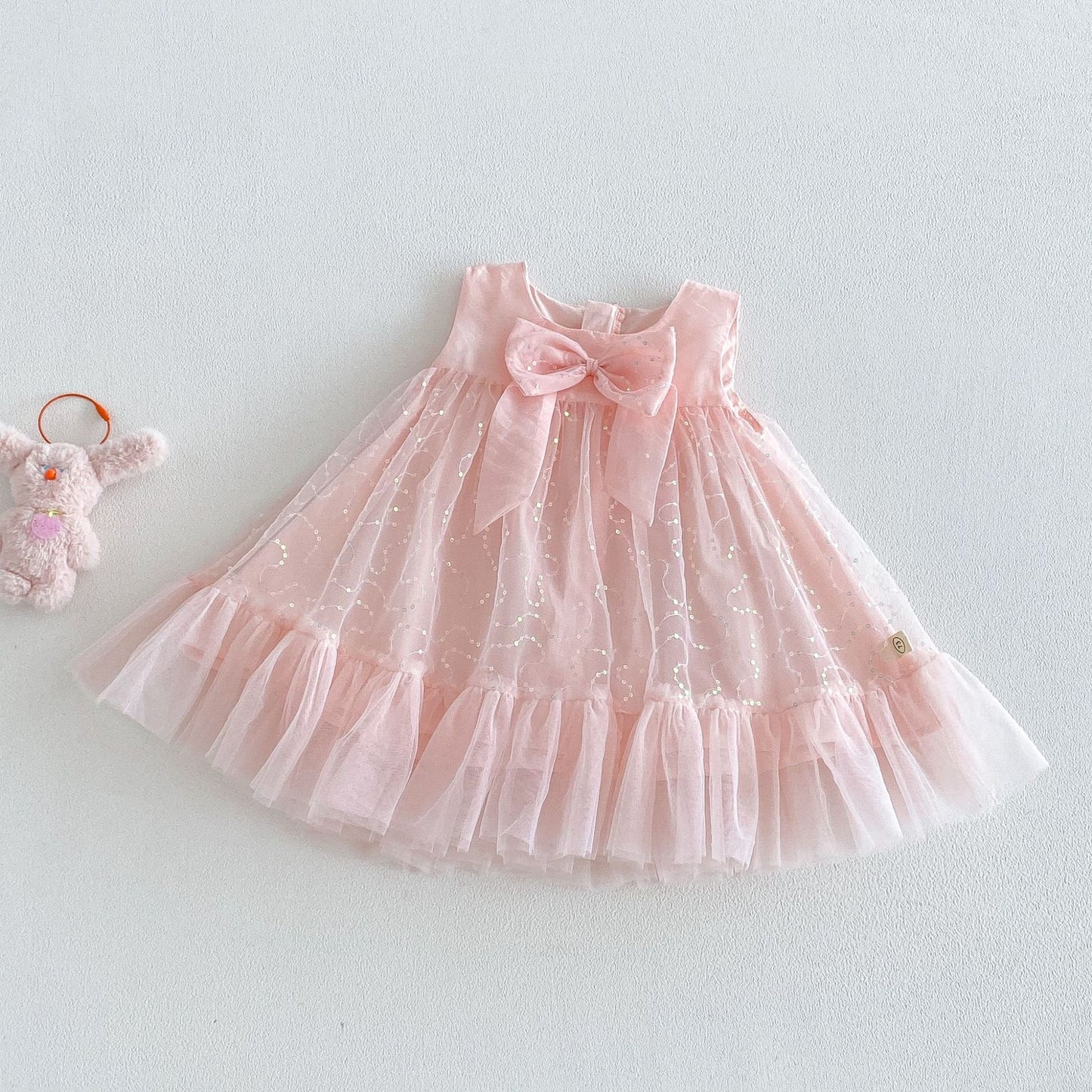Children's Super Cute Tulle Skirt Summer Western Style Bow Princess Children's Dress