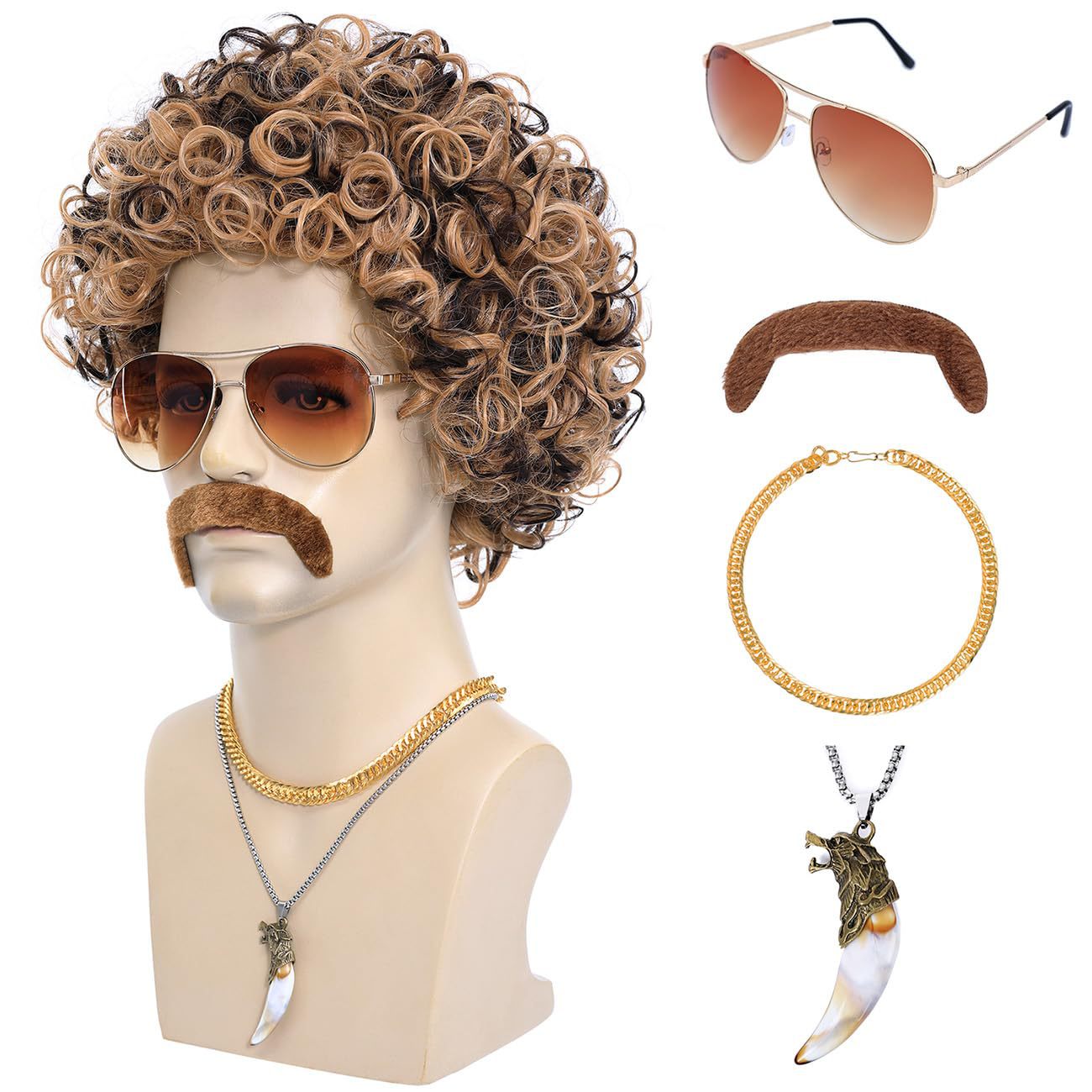 Vintage Party Generation African Fluffy Small Cos Wig
