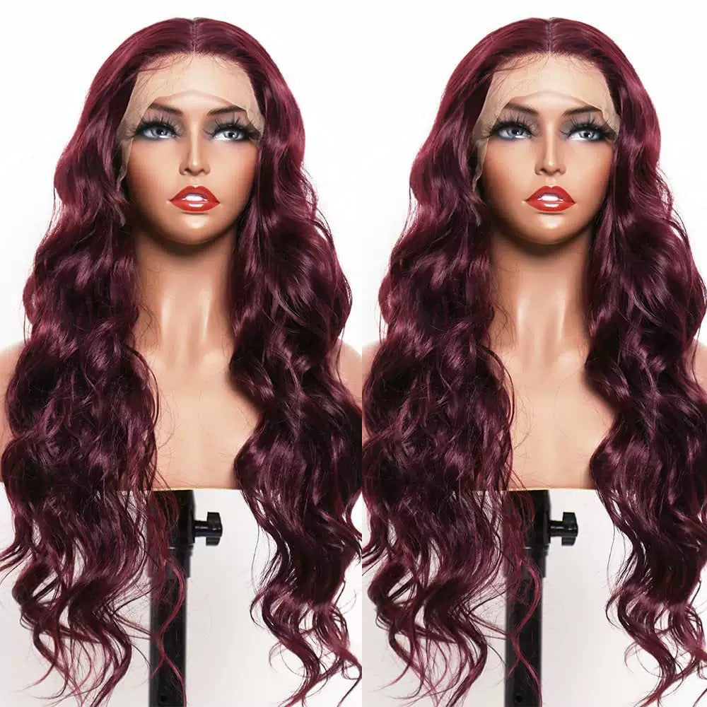 Women's Fashion Front Lace Big Wave Curly Hair Wig Long Curls