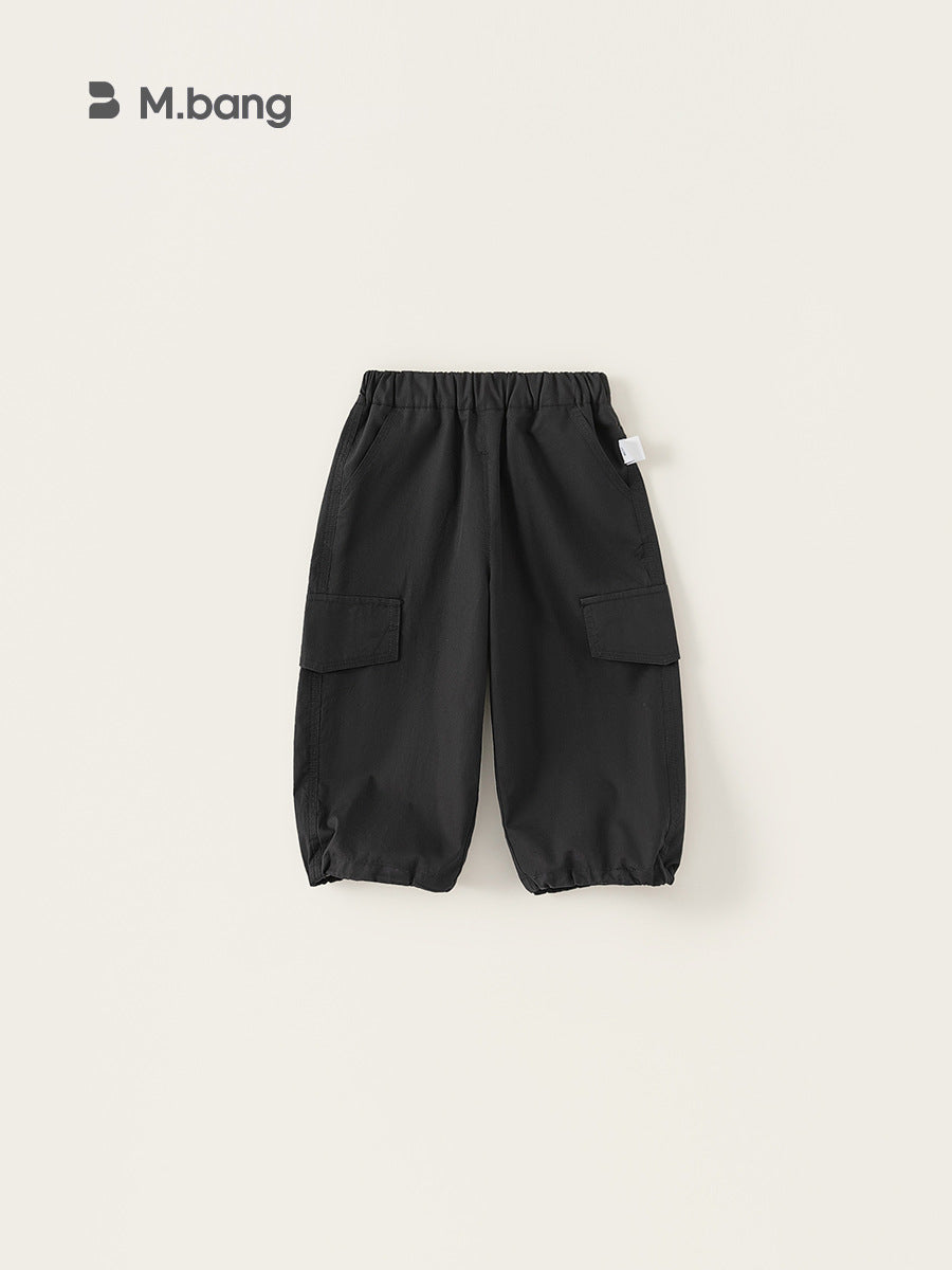 Children's Clothing Solid Color Overalls Summer Thin Children's Pants