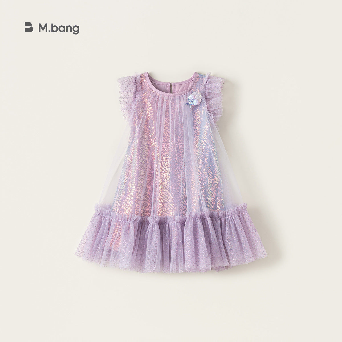 Children's Clothing Skirts Summer Purple Sequin Gauze Little Children's Dress