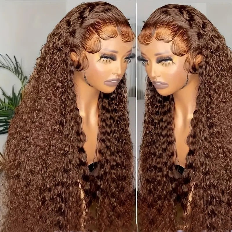 Women's Front Lace Mid-length Small Curly Hair Wig Long Curls