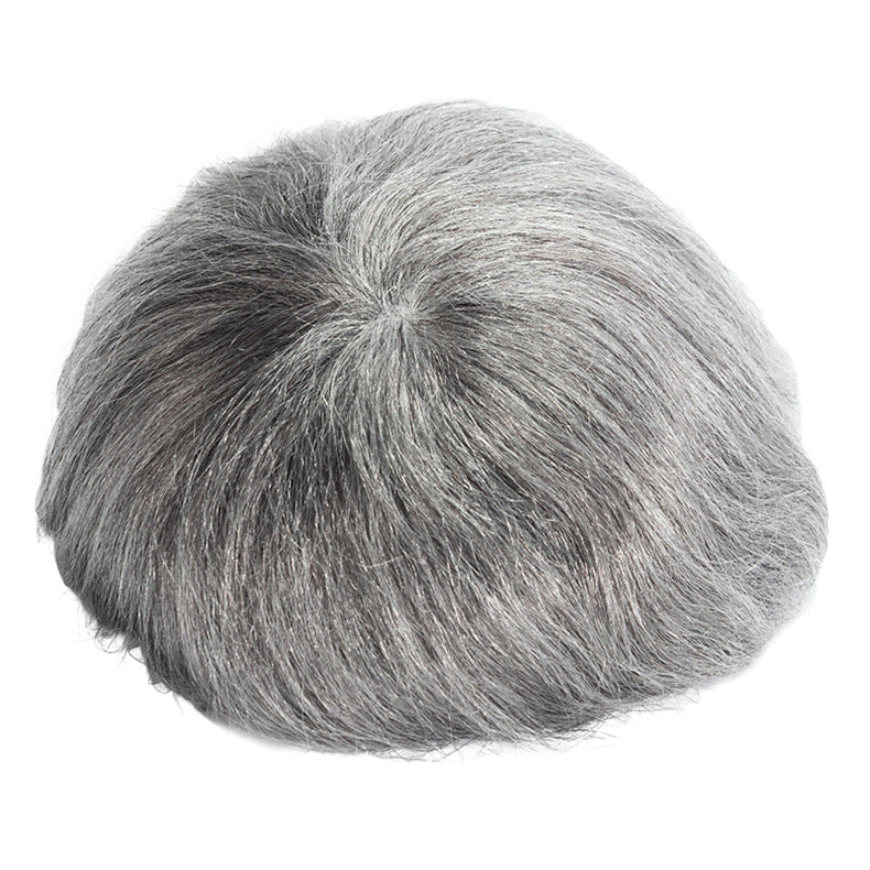 Men's Hairpiece Machine Binding Needle Hand Crochet Invisible Breathable Hair Supplementing Men's Wig