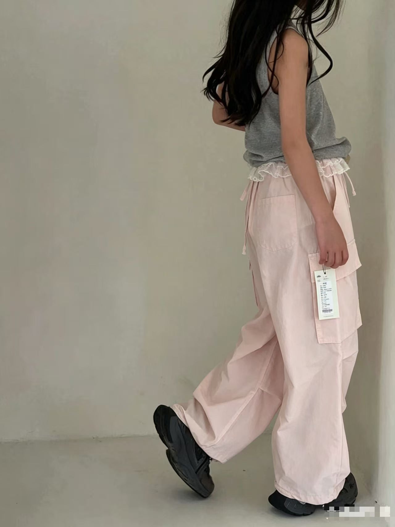 Lace Middle Big High Quality Overalls Fashionable No Children's Pants