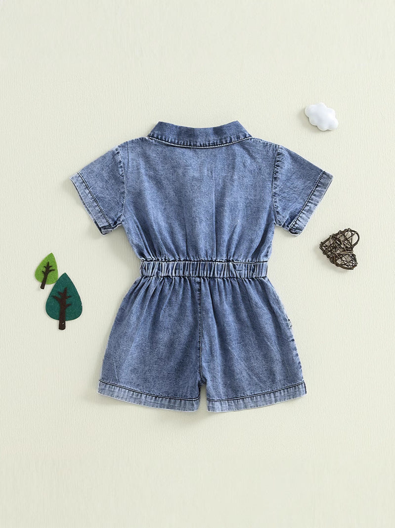 Jumpsuit Summer Fashion One-piece Shorts Solid Color Casual Jumpsuit, Climbing Suit