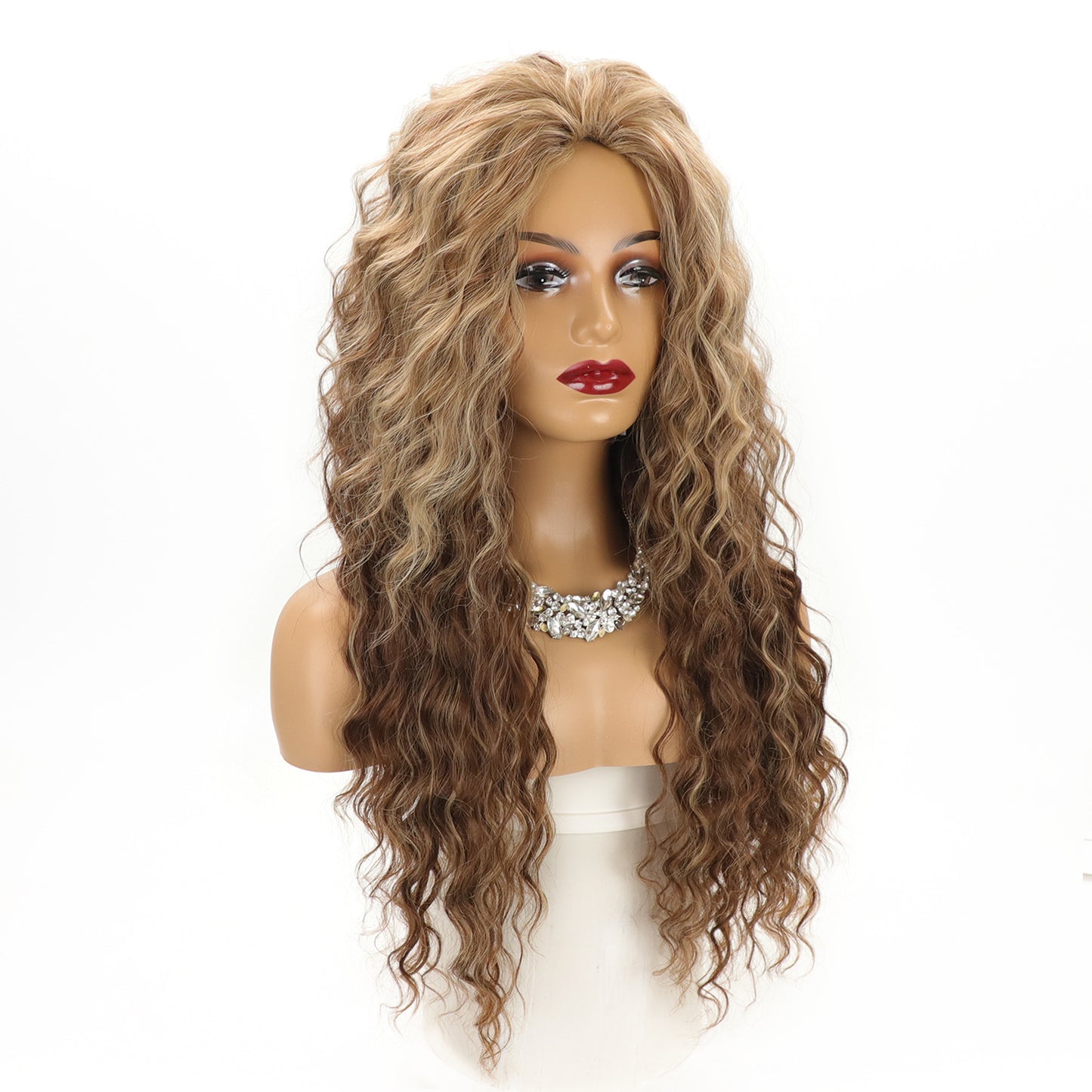Curly Hair Chemical Fiber African Small Volume Fluffy Lady Wig Long Curls