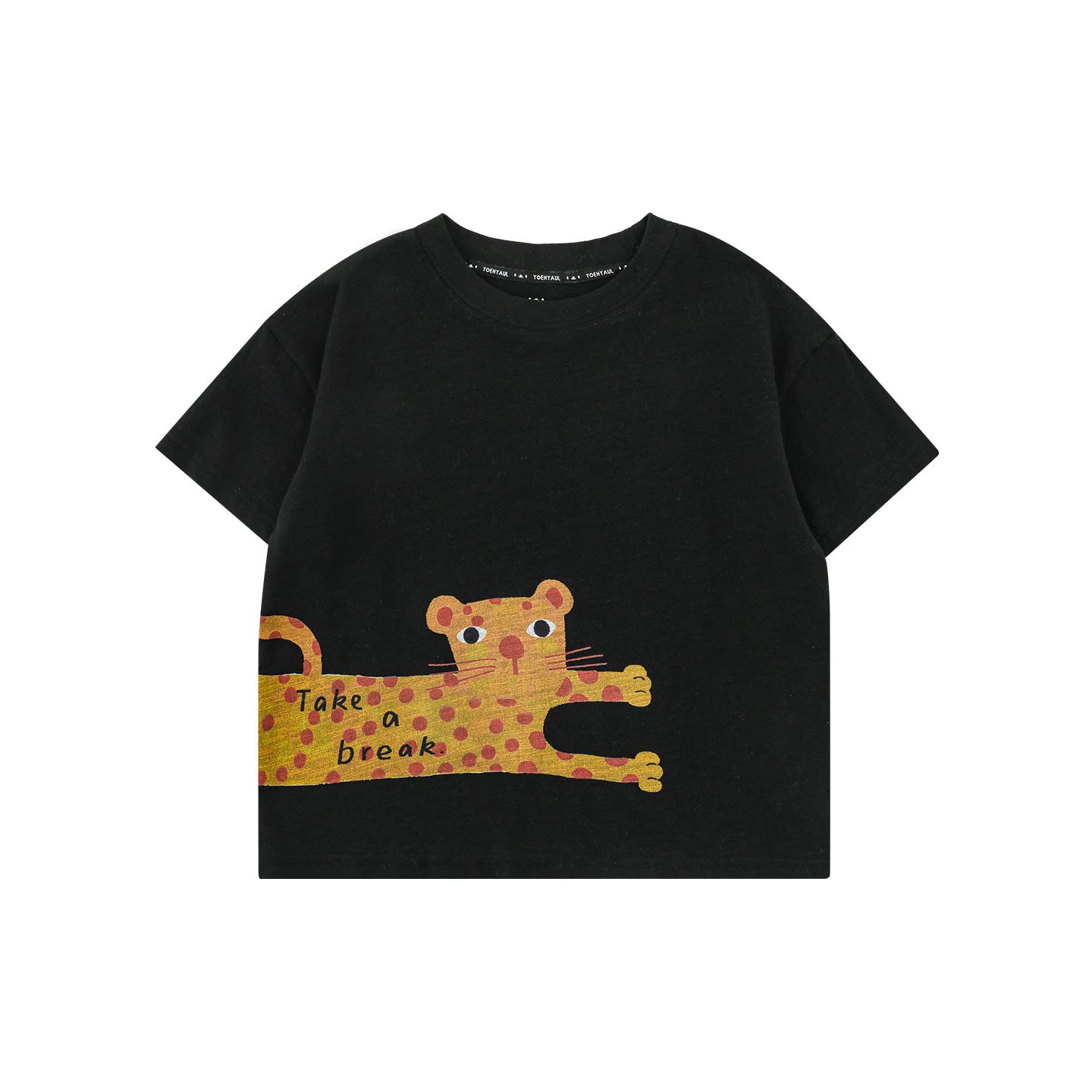 Cartoon Animal Print Short-sleeved Summer Top Soft Children's T-shirt