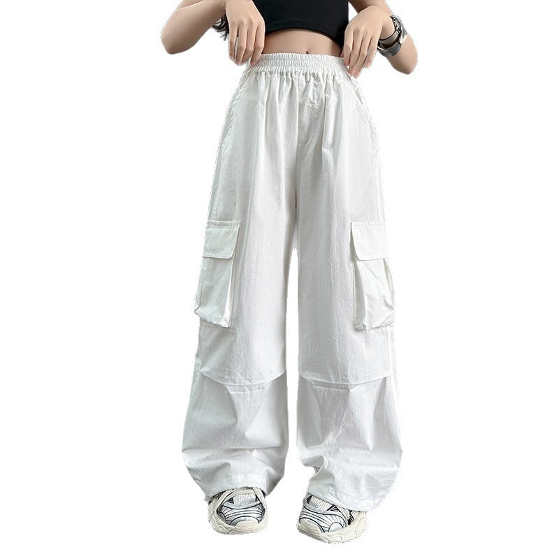Work Clothes Casual Medium Large Loose Trendy Cool Wide Leg Children's Pants