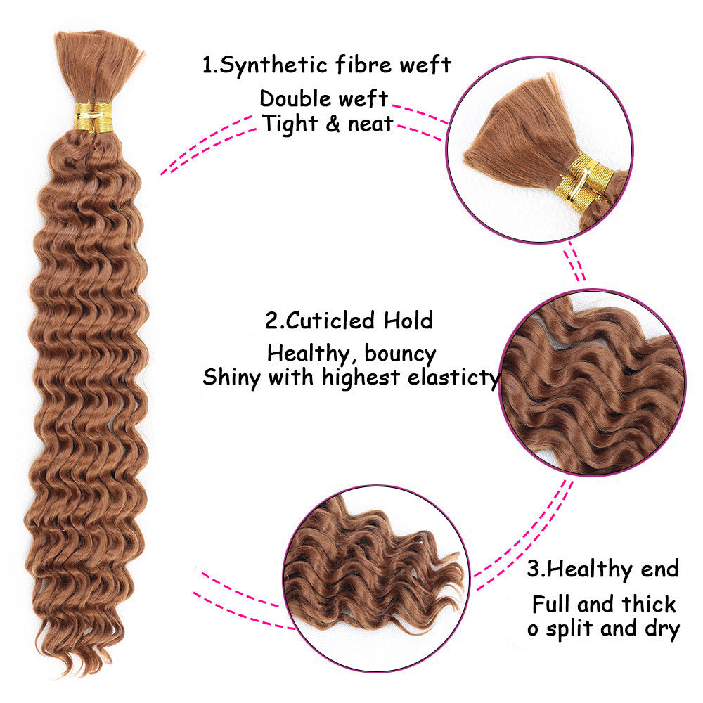 Chemical Fiber Hair Bundle Body Weave Knitting Crochet Long Curly Other Wig