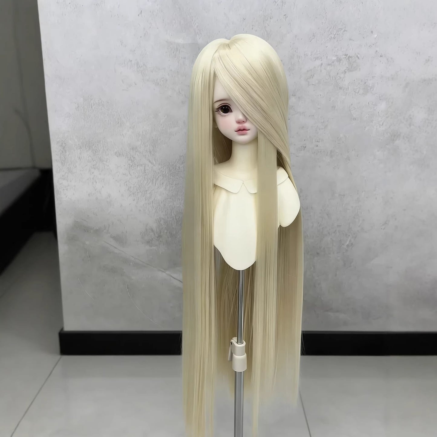 Doll Points Soft Silk Hair Cover Bangs Rough Long Straight Wig