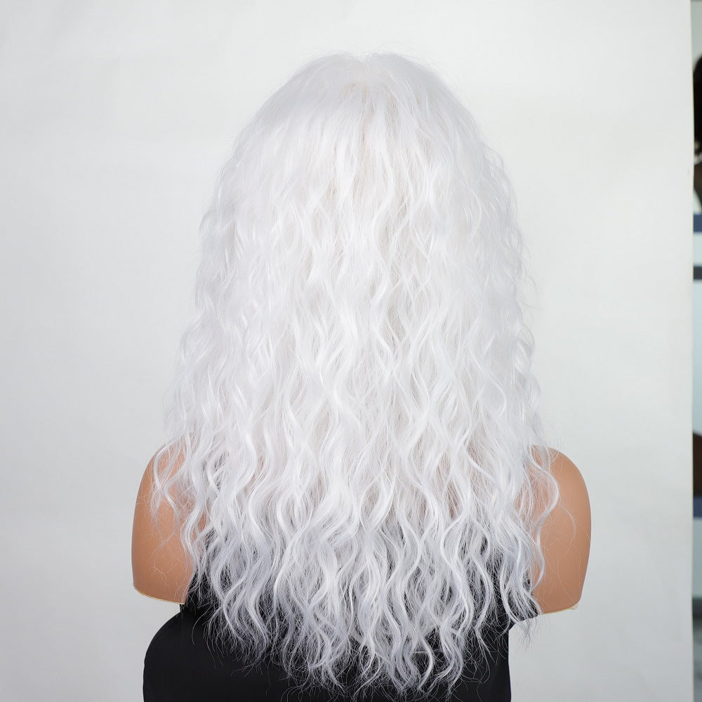 Female Fashion Fluffy Water Ripple Curly Hair Chemical Wig Long Curls