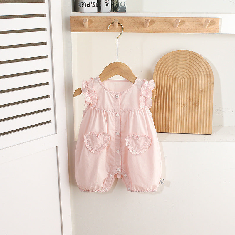 Thin One Month Old Princess Romper Jumpsuit, Climbing Suit