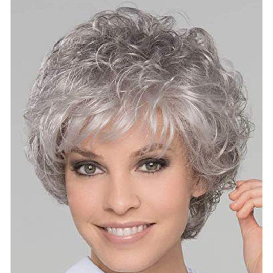 Women's Chemical Fiber High Temperature Head Cover Wig Short Curly Hair