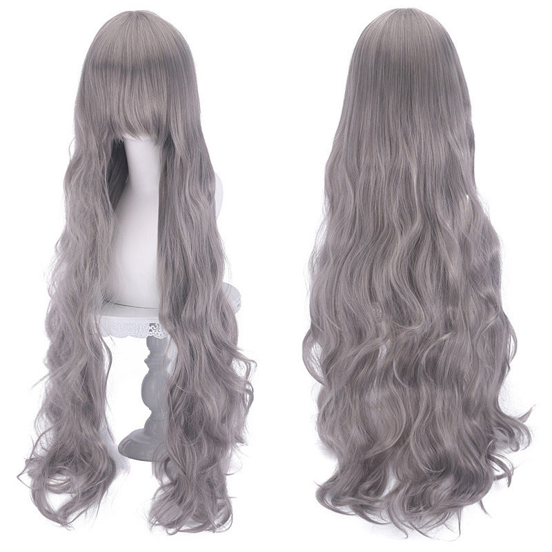Anime Female Curly Hair Medium Fluffy Wig Long Curls