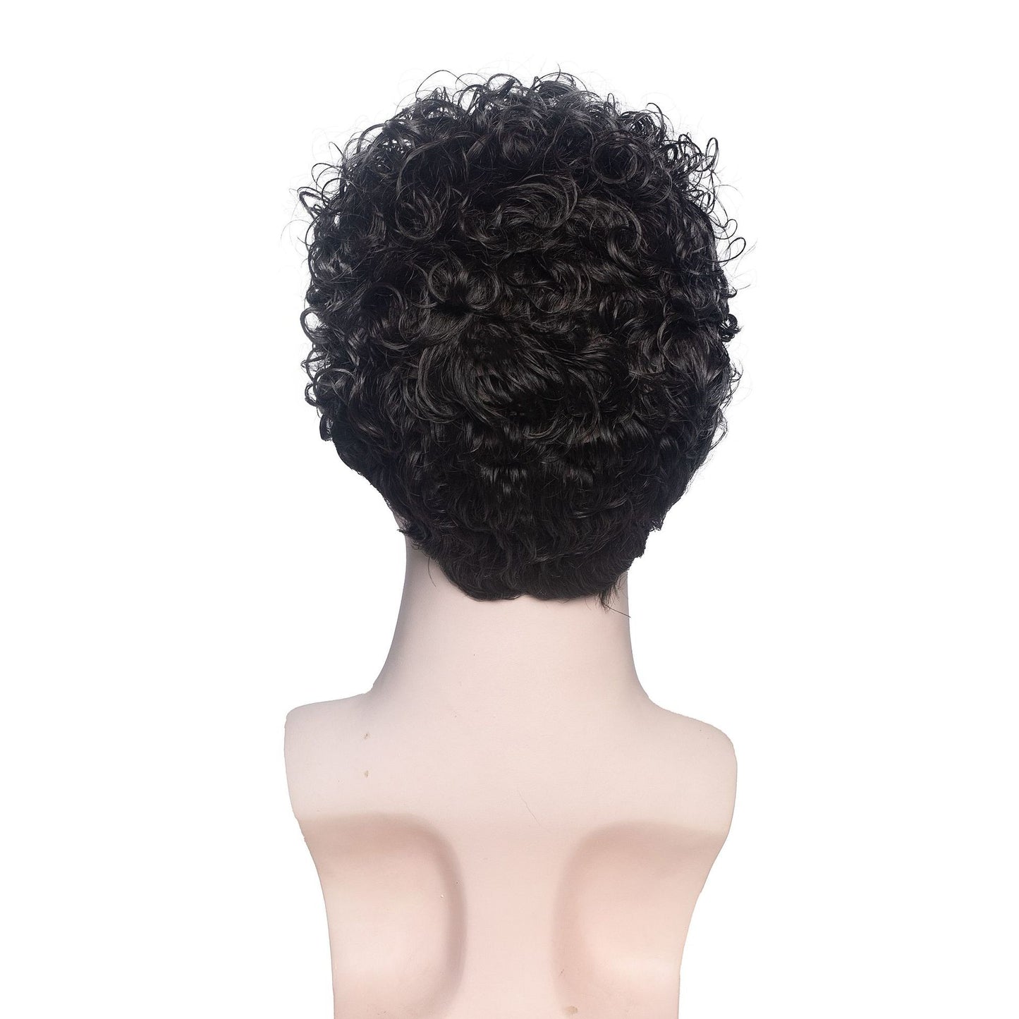 Men's Black Short Curly Hair Synthetic Wigs Men's Wig