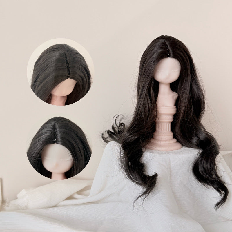 Doll Optional Medium Long Curly Hair Cos Wig