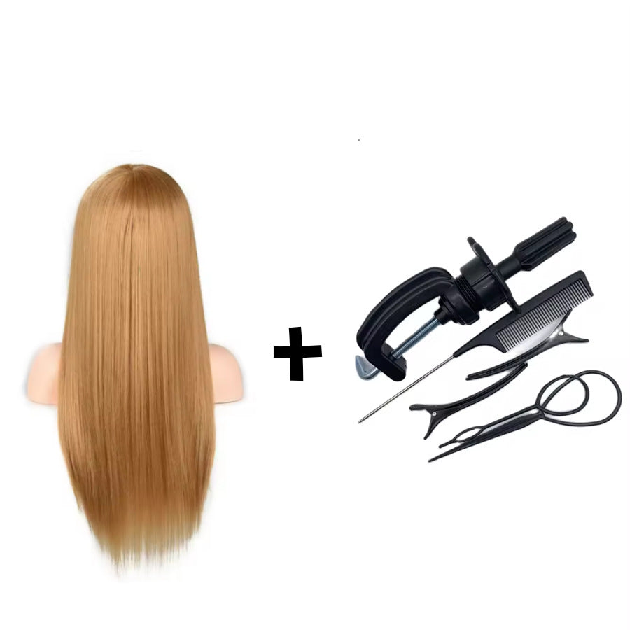 Artificial Hair Mannequin Head Hairdressing Practice Perm Braiding Updo Trimming Other Wig