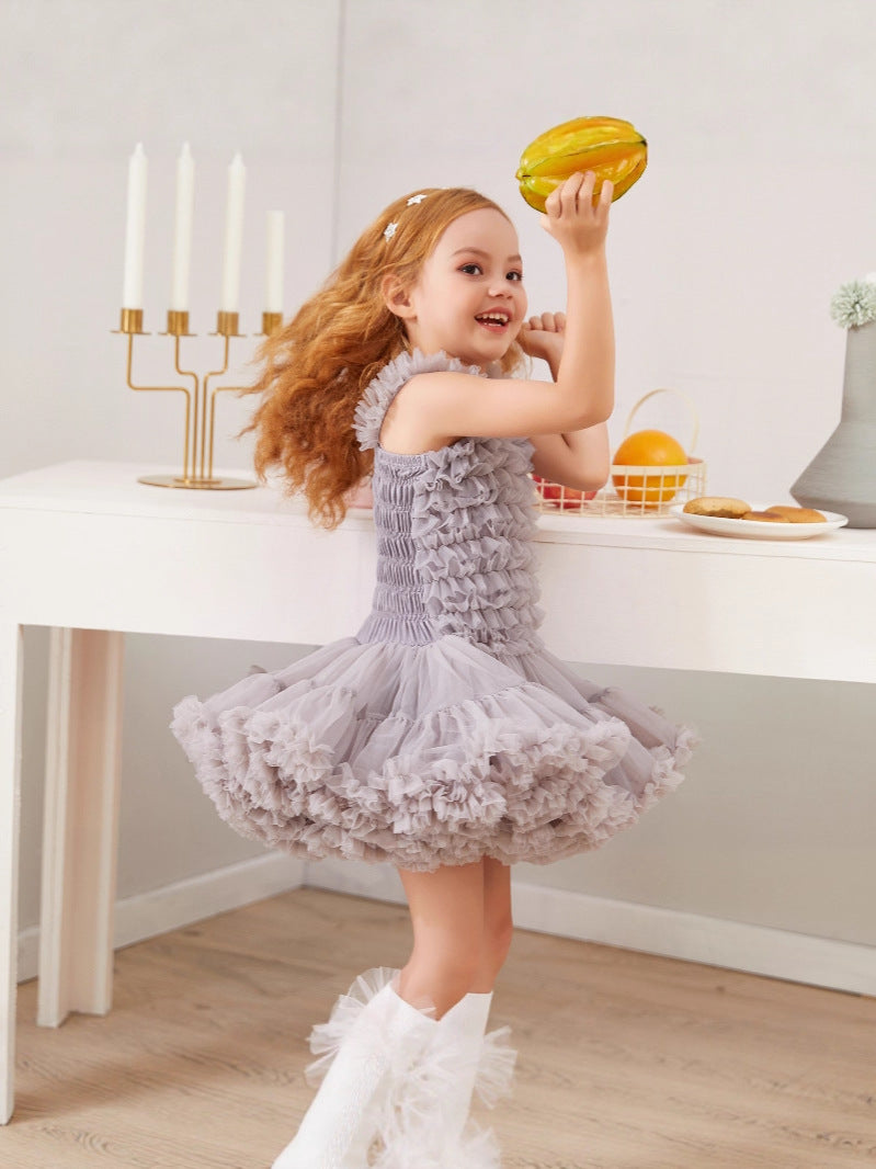 Children's Sleeveless Sling Princess Birthday Vest Tulle Children's Dress
