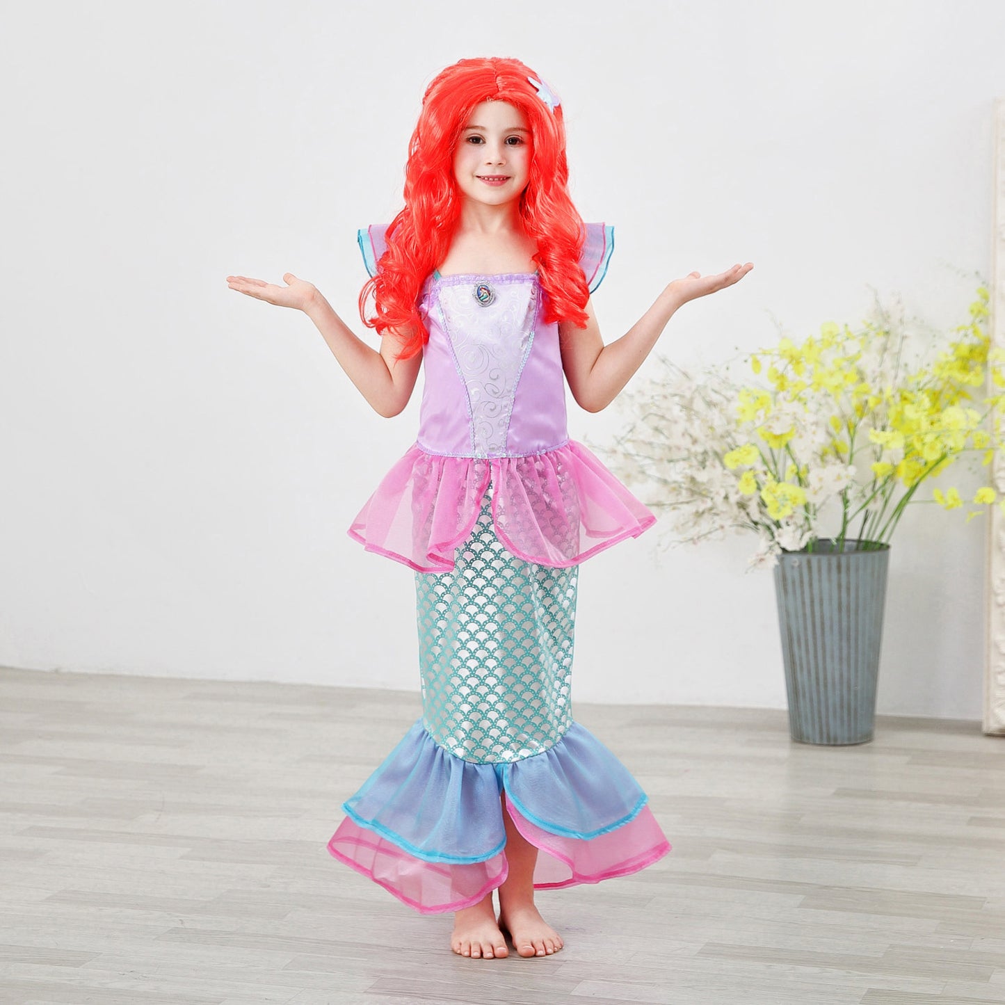 Children's Mermaid Shirt Clothing Princess Halloween Skirt Children's Dress