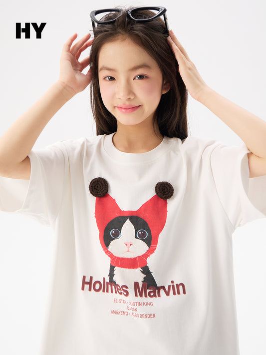 Children's Clothing Short-sleeved Summer Middle Big Clothes Shirt Pure Cotton Half-sleeved Children's T-shirt