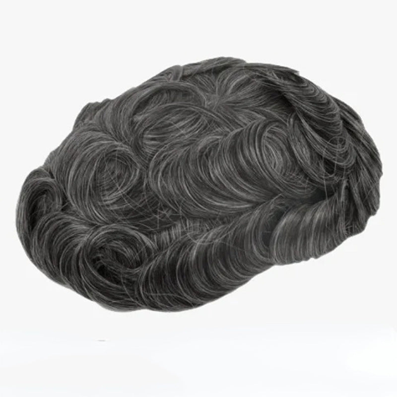 Men's Hairpiece Machine Binding Needle Hand Crochet Invisible Breathable Hair Supplementing Men's Wig