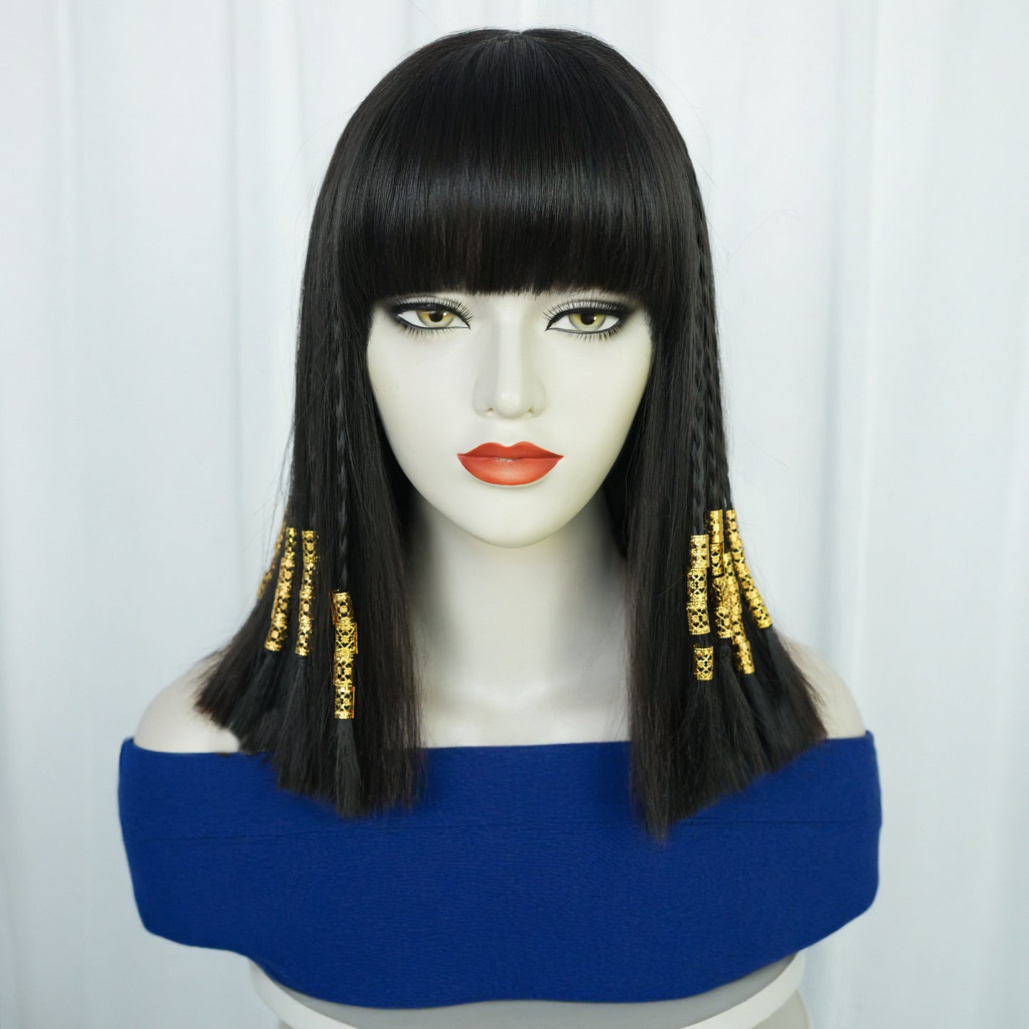 Cleopatra Ball Dress Up Egyptian Bead Small Cos Wig