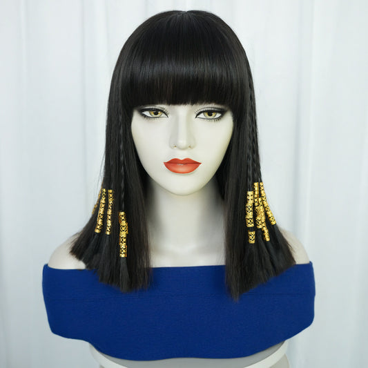 Cleopatra Ball Dress Up Egyptian Bead Small Cos Wig