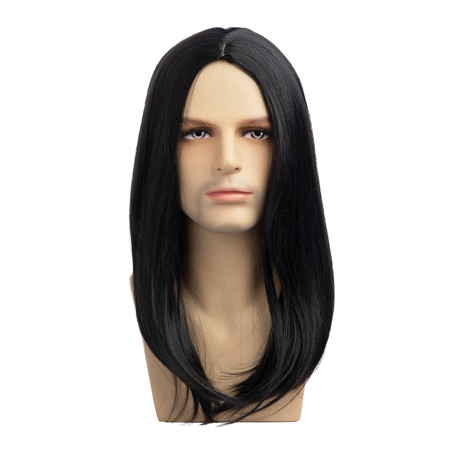 Men's Mid-length Straight Hair Fashion More Than Men's Wig