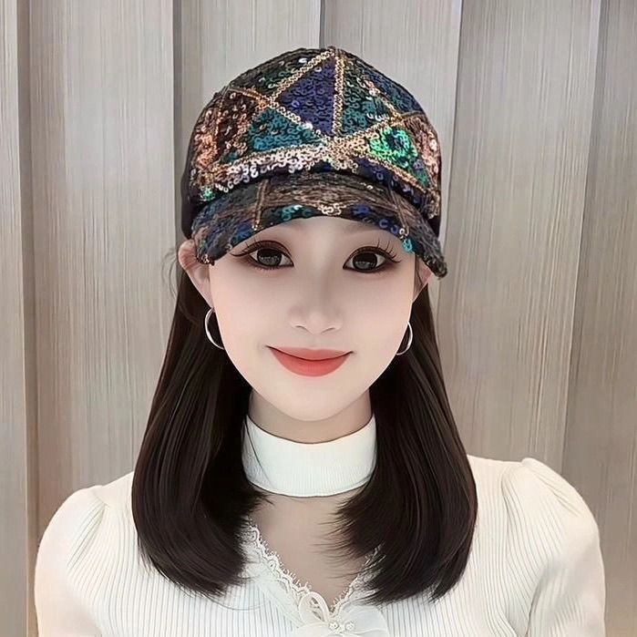 Summer Refreshing Stuffy Hat Integrated Younger Fashion Thin Peaked Other Wig