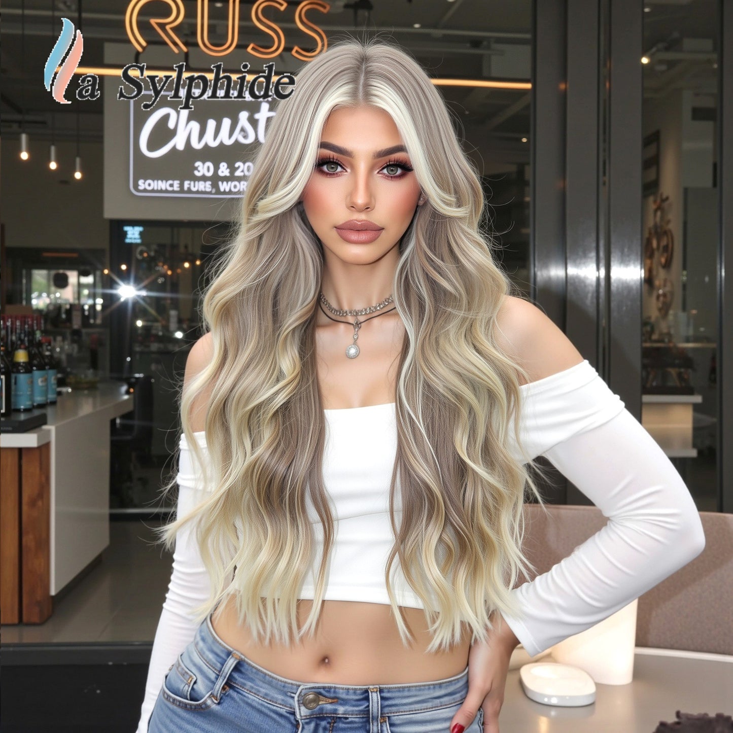 Female Bangs Roll Fiber Chemical Mechanism Wig Long Curls