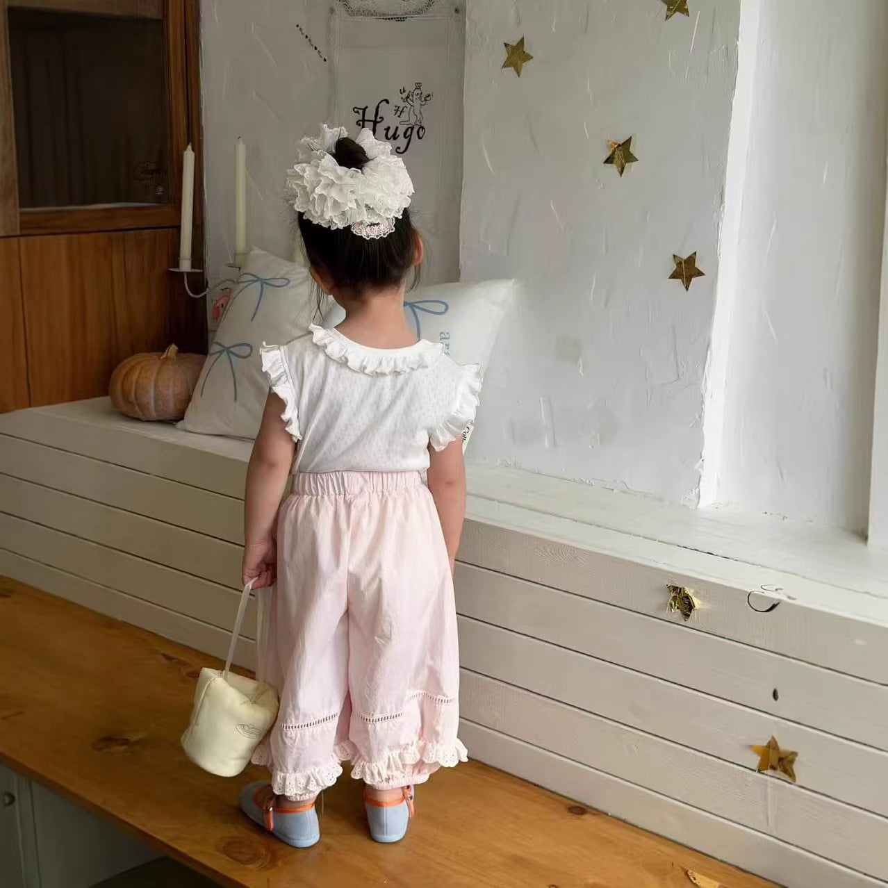 Crawler Lace Vest Summer Korean Fashionable Children's Pants